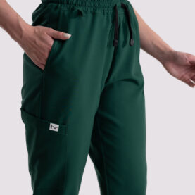 spodnie medyczne damskie jogger comfort zieleń 1