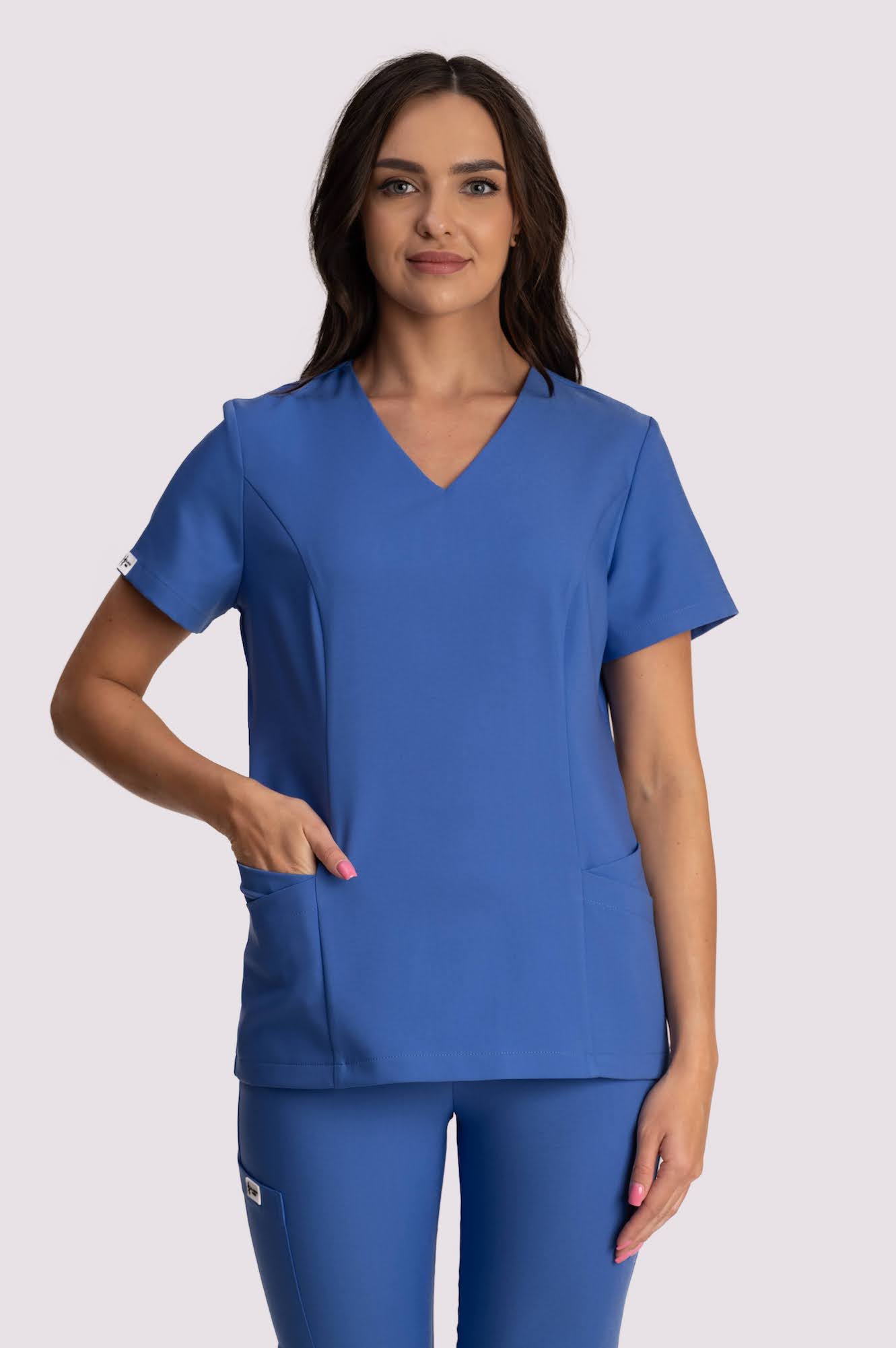 bluza medyczna damska clever comfort niebieski