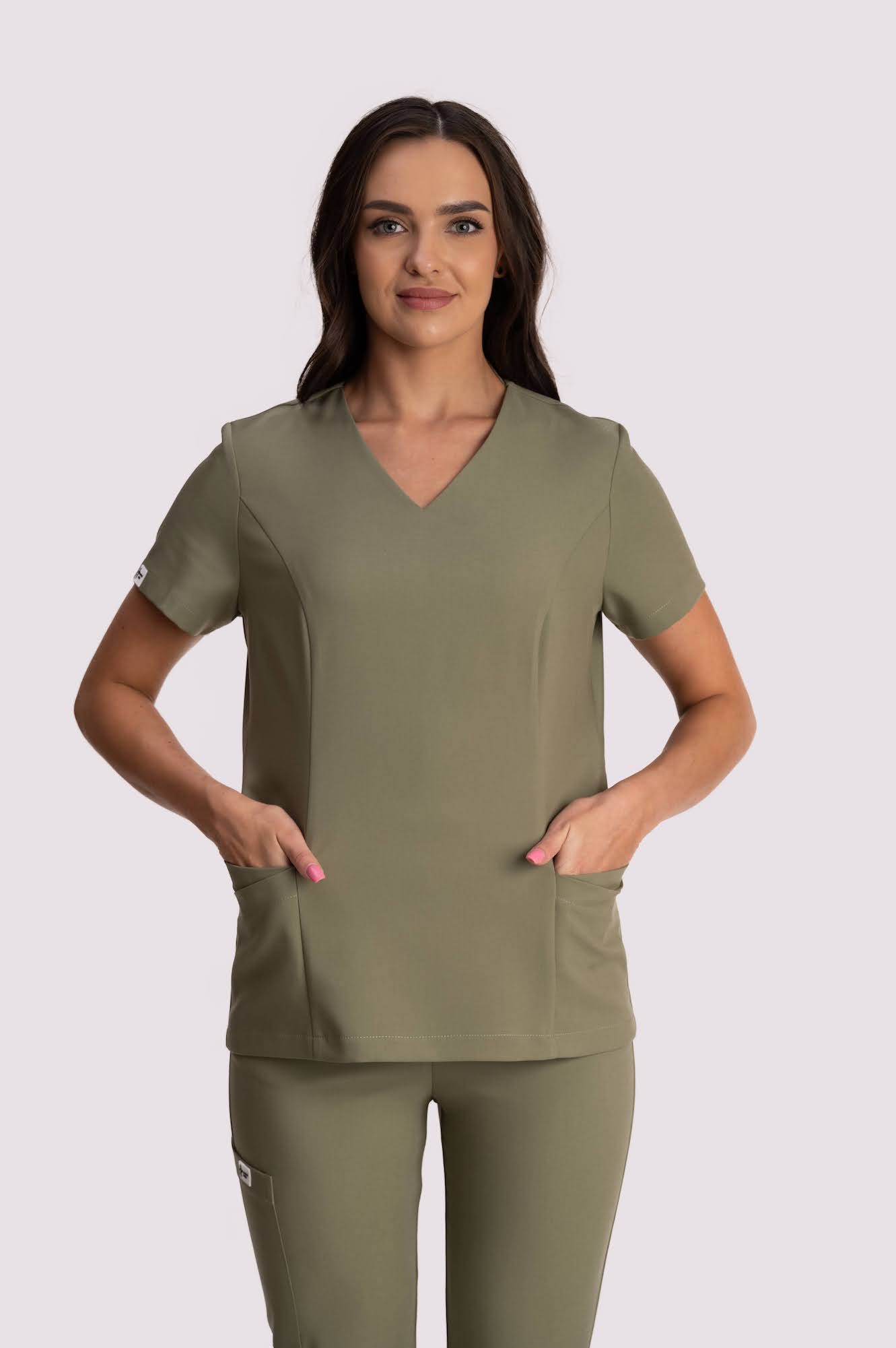 bluza medyczna damska clever comfort oliwkowy