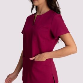 bluza medyczna damska modern comfort bordowy