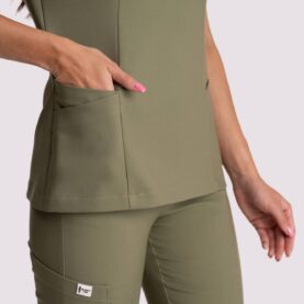 bluza medyczna damska clever comfort oliwkowy