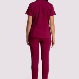 spodnie medyczne damskie elegance comfort bordowe
