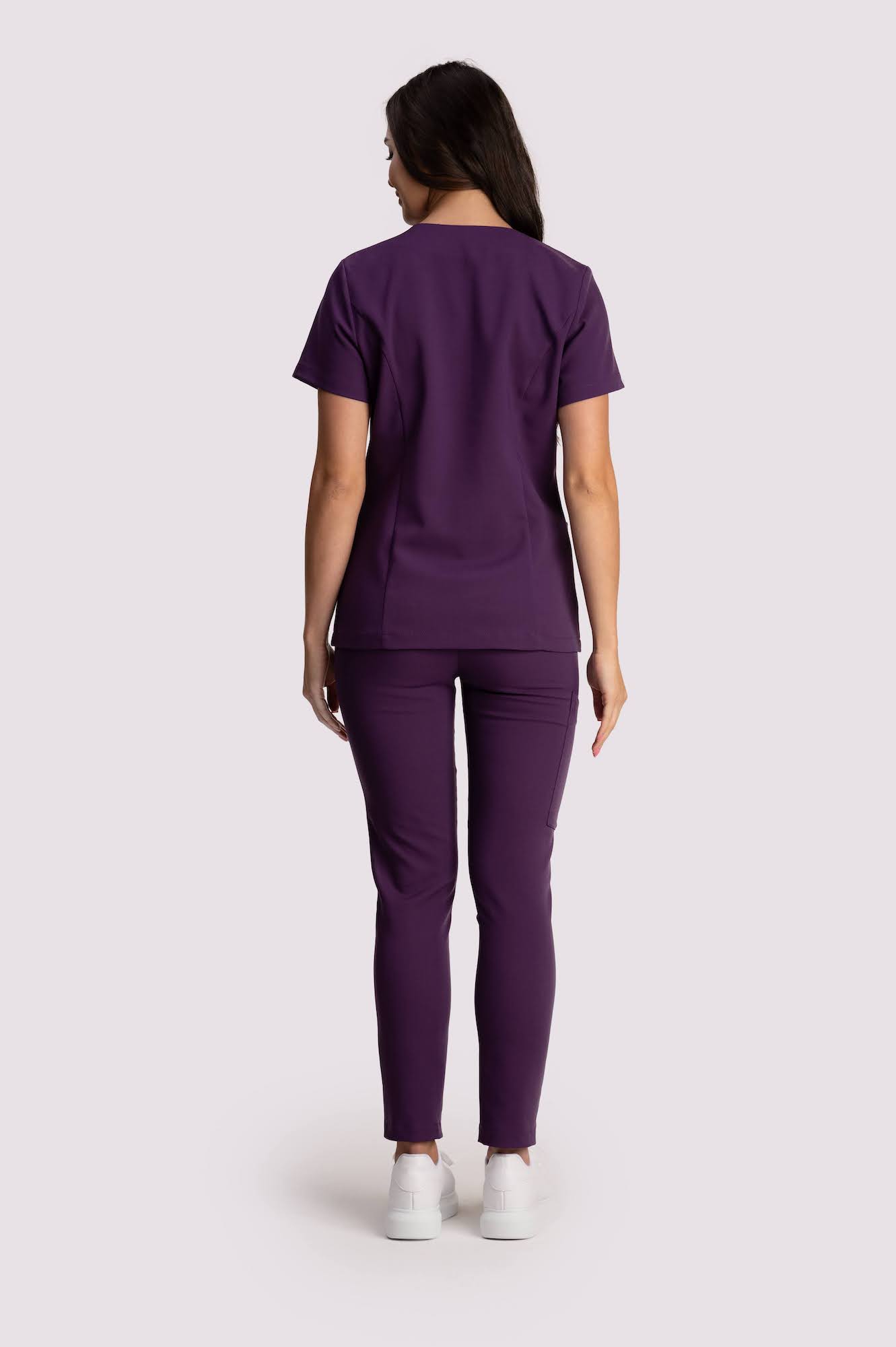 spodnie medyczne damskie elegance comfort fioletowe