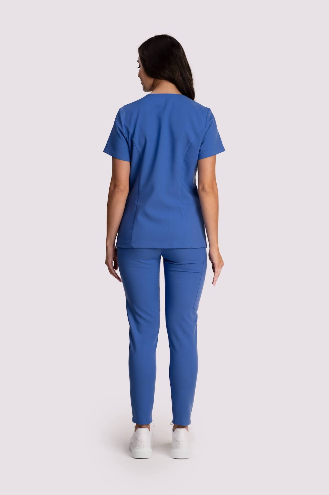 komplet medyczny damski clever comfort niebieski tyl bluza medyczna damska clever comfort niebieski