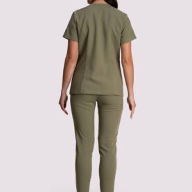 spodnie medyczne damskie elegance comfort oliwkowy