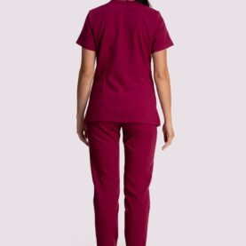 bluza medyczna damska modern comfort bordowy