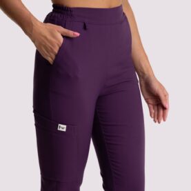 spodnie medyczne damskie elegance comfort fioletowe