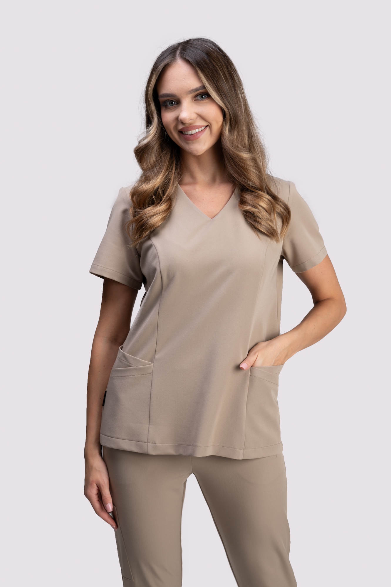 bluza medyczna damska clever proline beżowy cafe cream