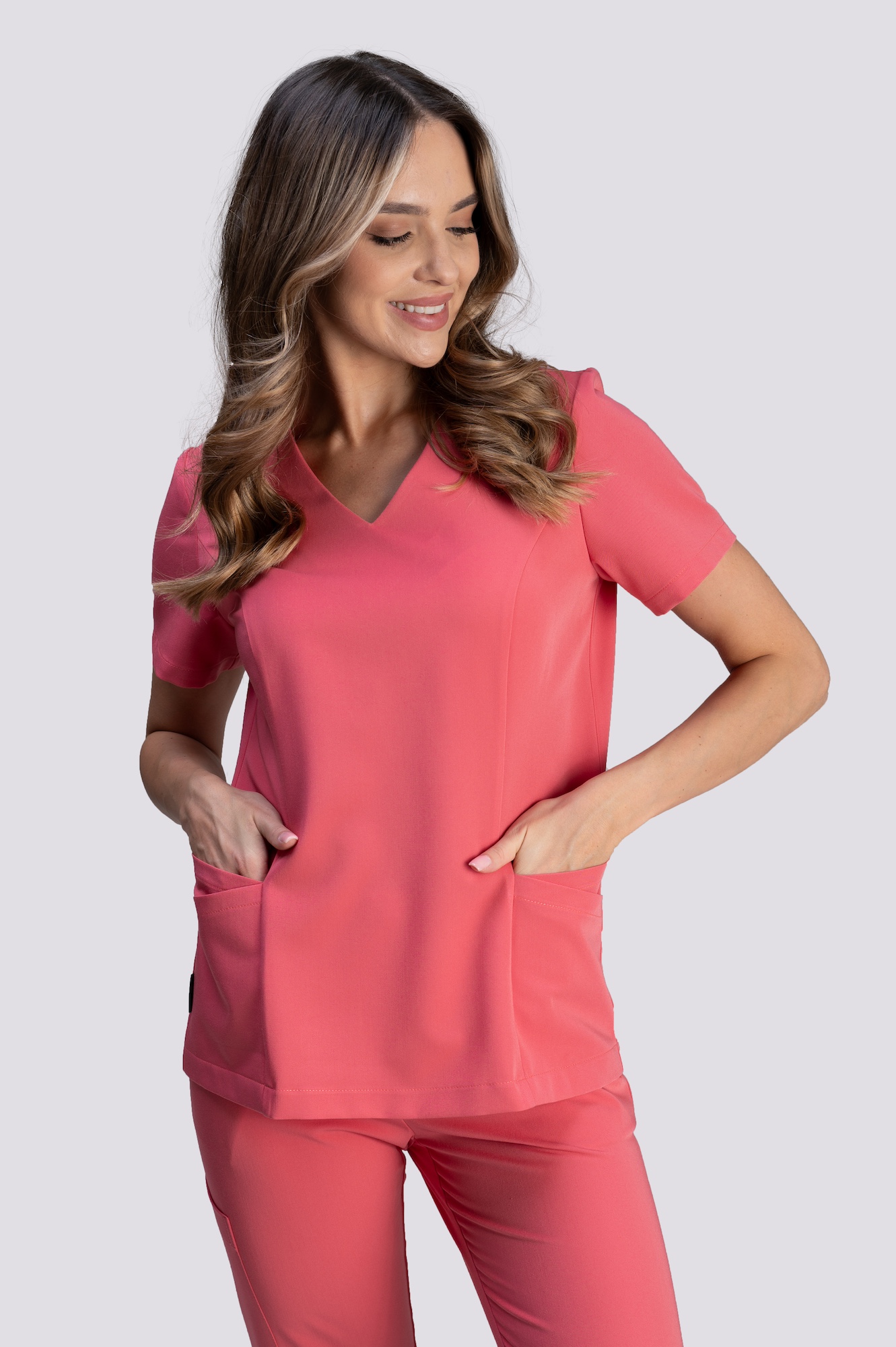 bluza medyczna damska clever proline czerwony strawberry sorbet
