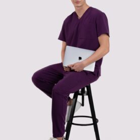 bluza medyczna męska active proline fioletowy plum perfect