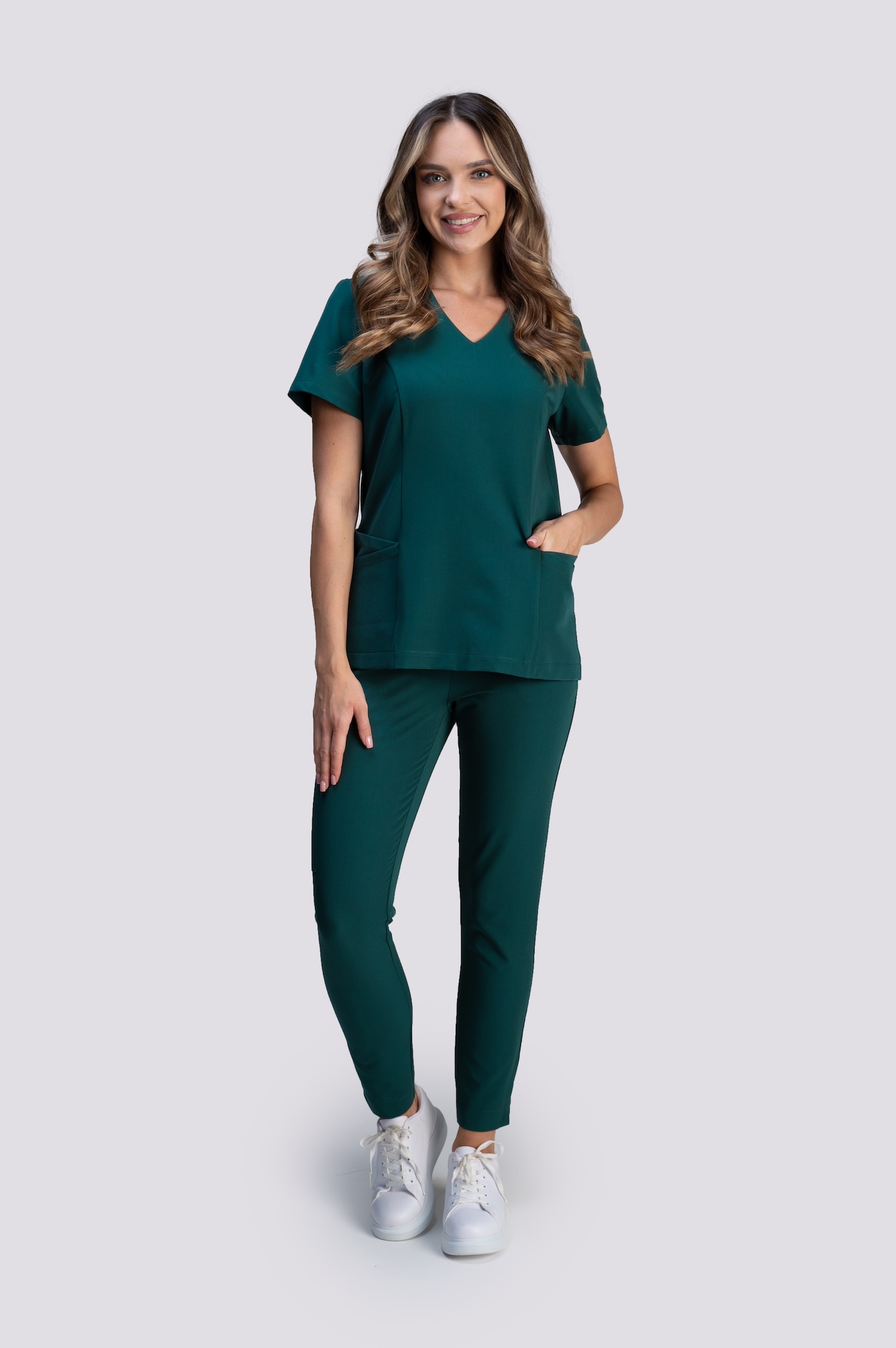 bluza medyczna damska clever proline zielona forest green