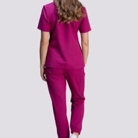 spodnie medyczne damskie jogger proline deep magenta