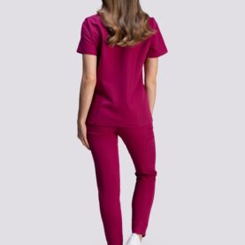 spodnie medyczne damskie comfy proline bordowy ruby red