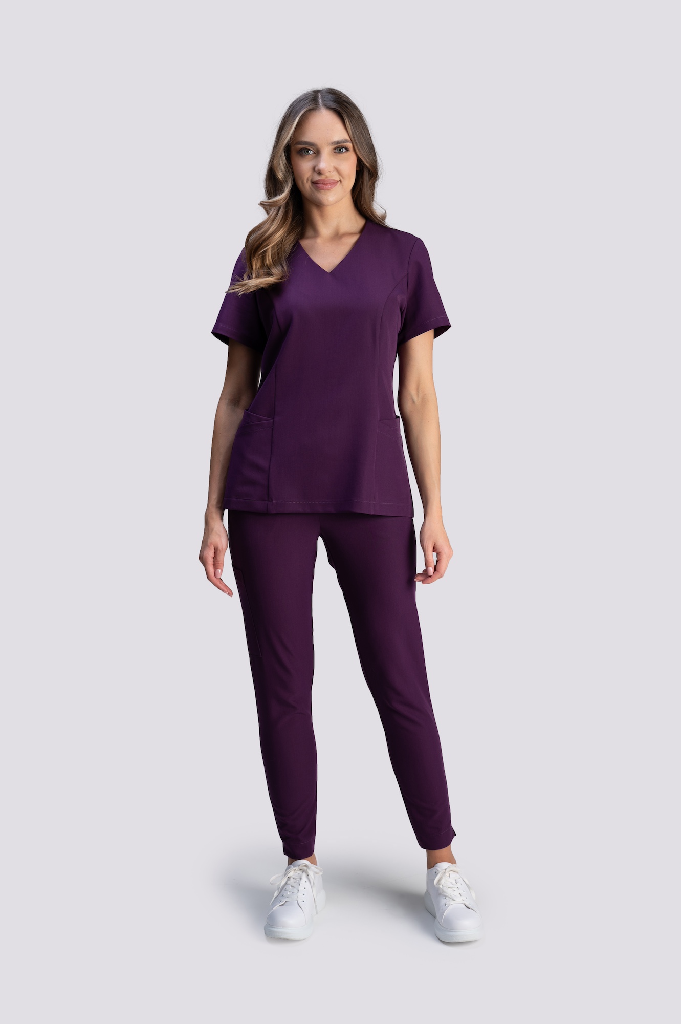 bluza medyczna damska clever proline fioletowy plum perfect