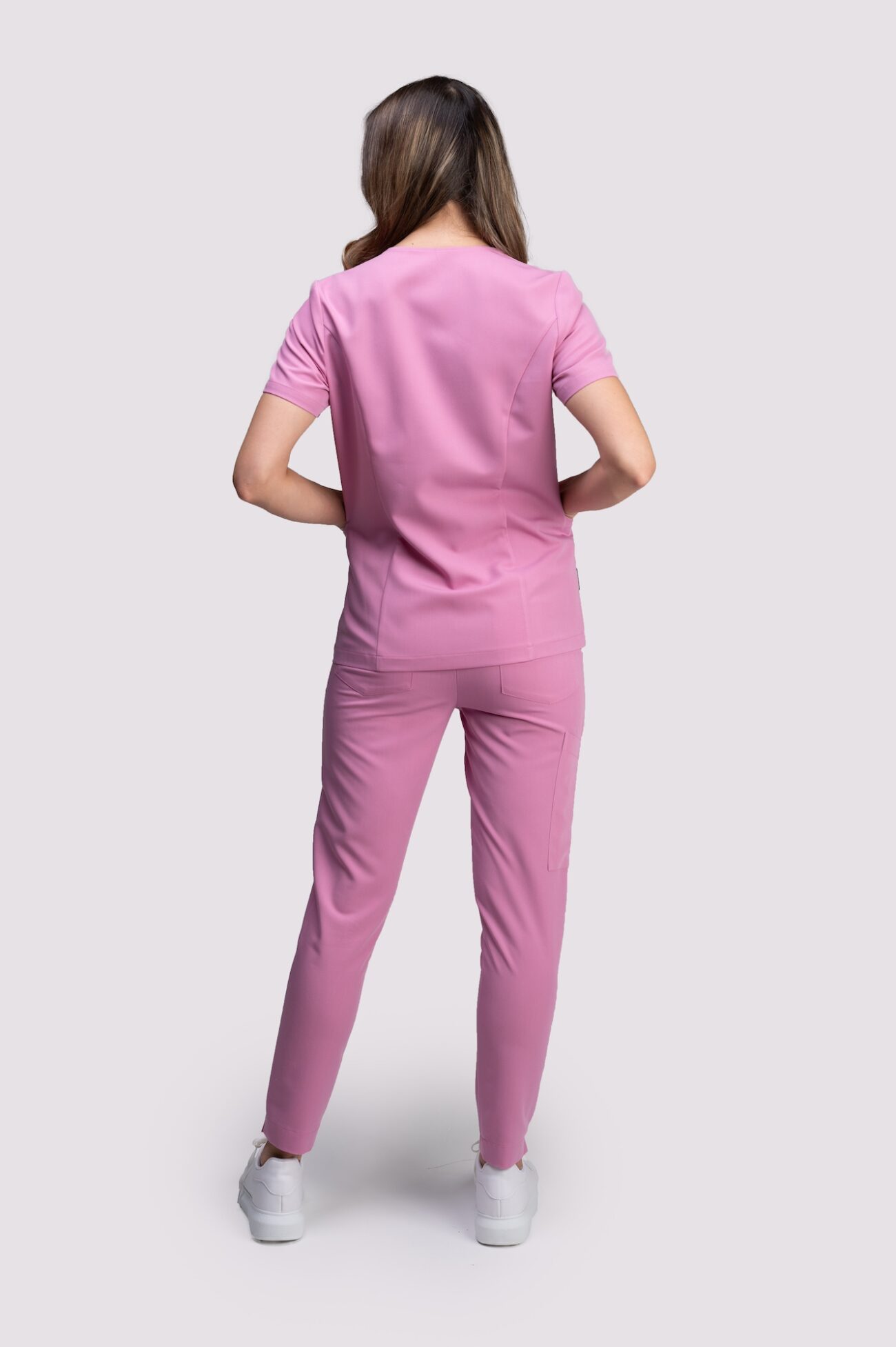 komplet medyczny damski clever proline roz tył bluza medyczna damska clever proline różowy pink bubblegum