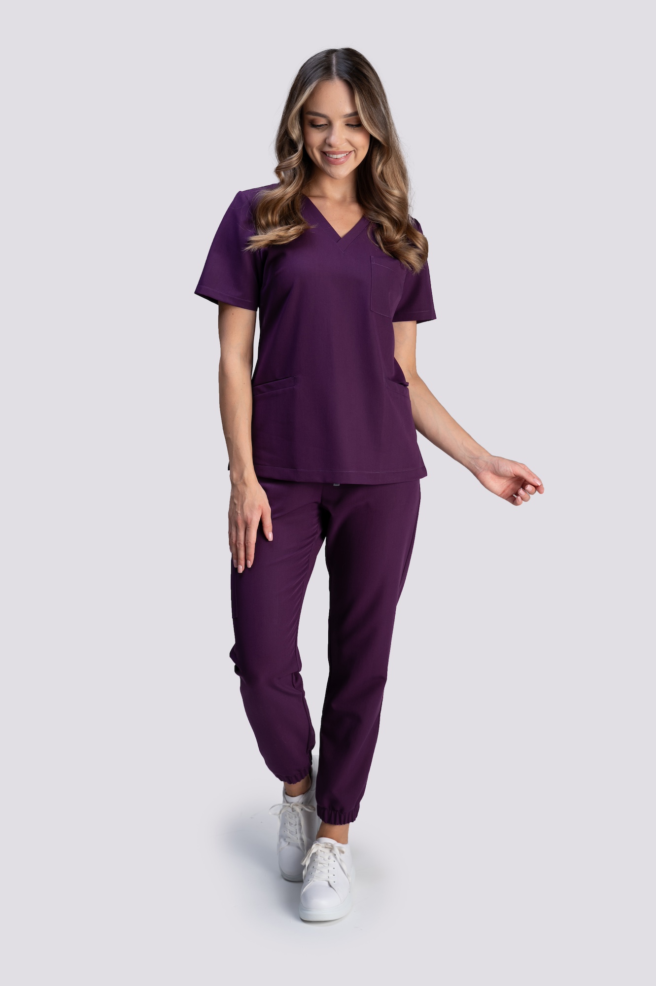 bluza medyczna damska smart proline fioletowy plum perfect