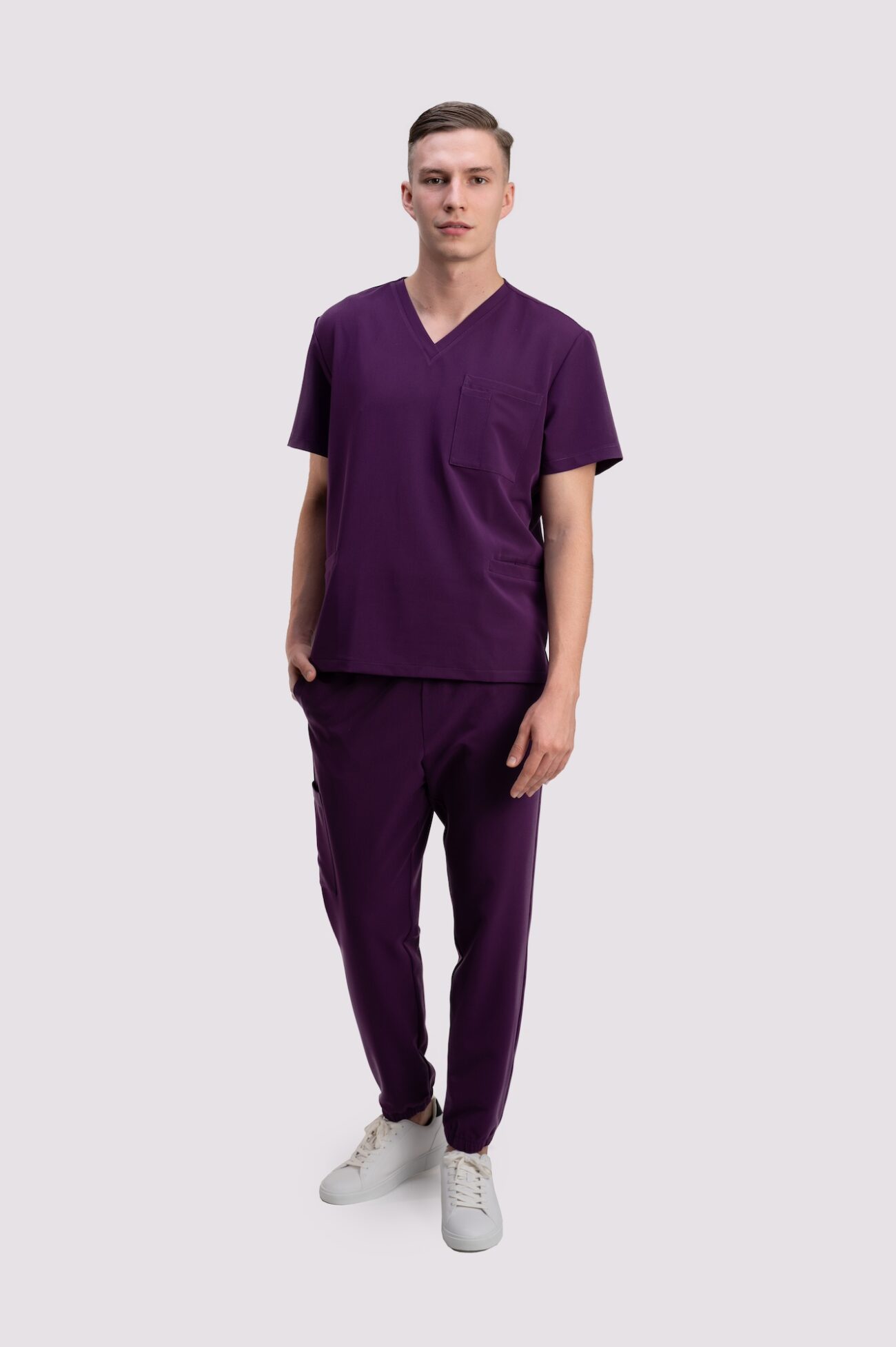 bluza medyczna męska active proline fioletowy plum perfect