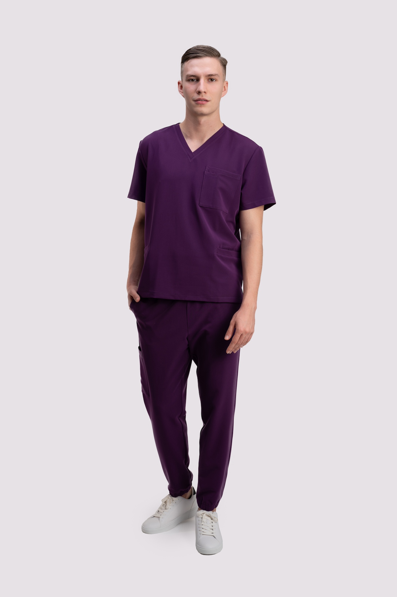 bluza medyczna męska active proline fioletowy plum perfect