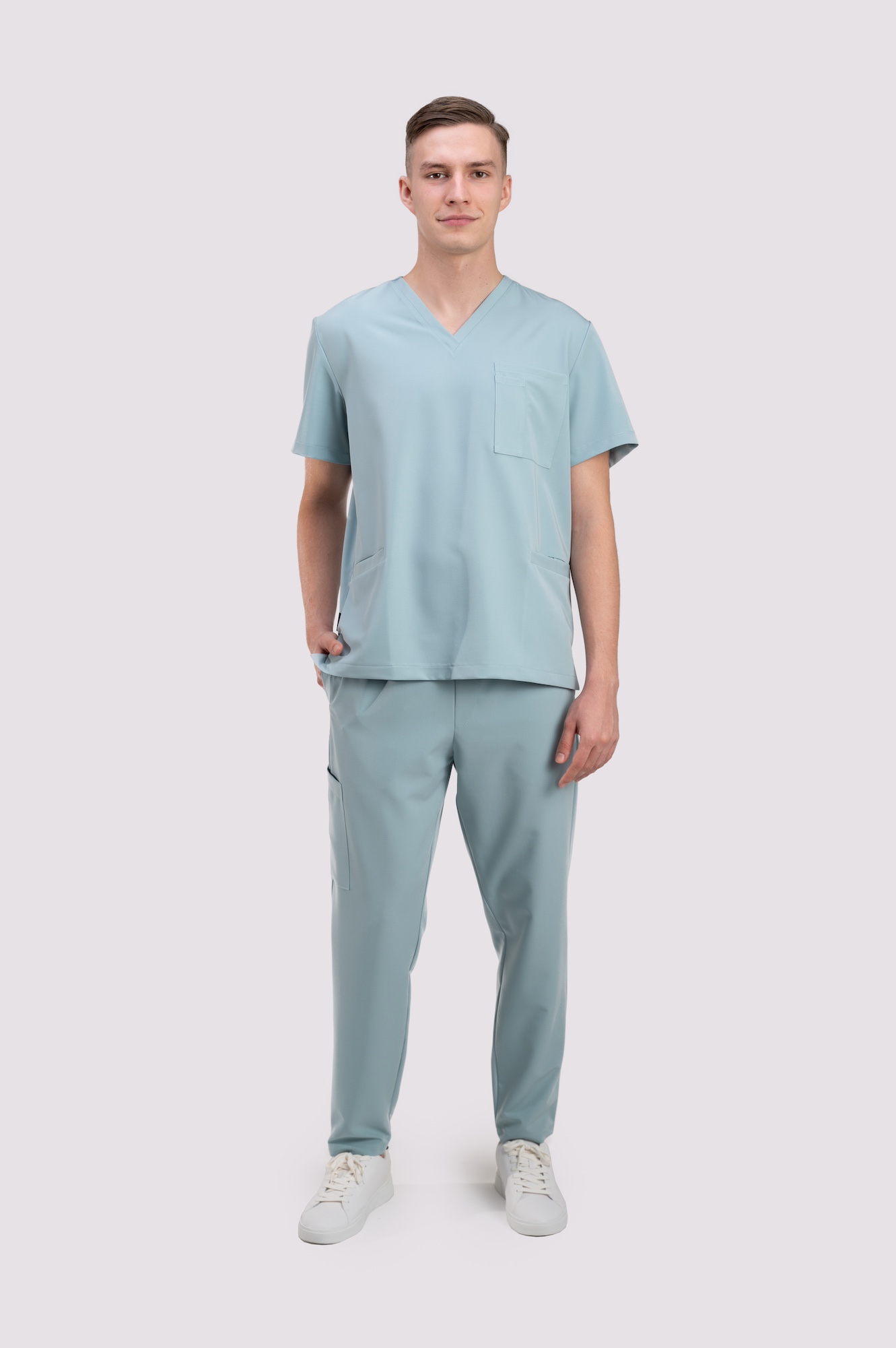bluza medyczna męska active proline popielaty błękit ash blue