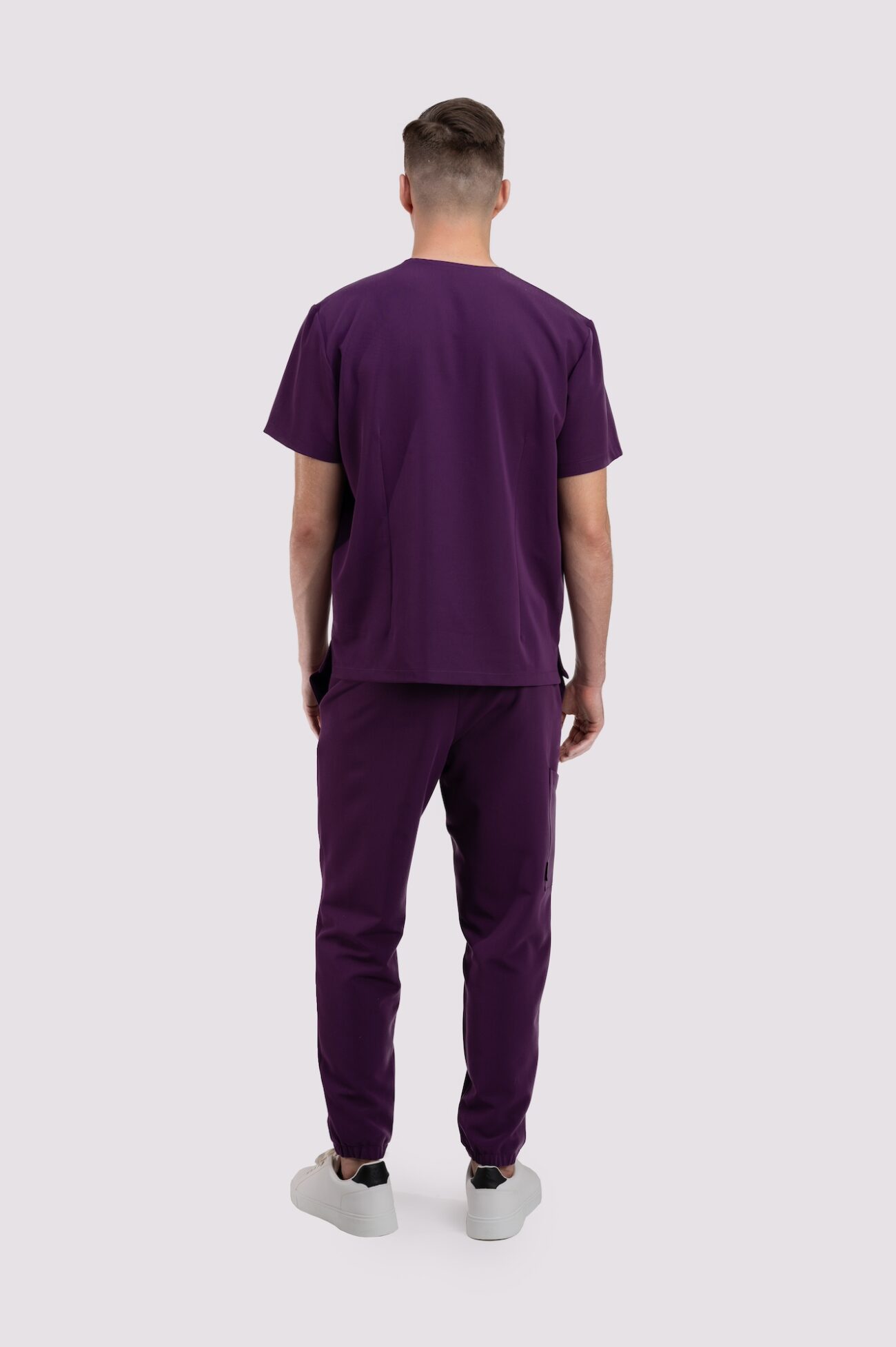 komplet medyczny meski active proline plum perfect tył bluza medyczna męska active proline fioletowy plum perfect