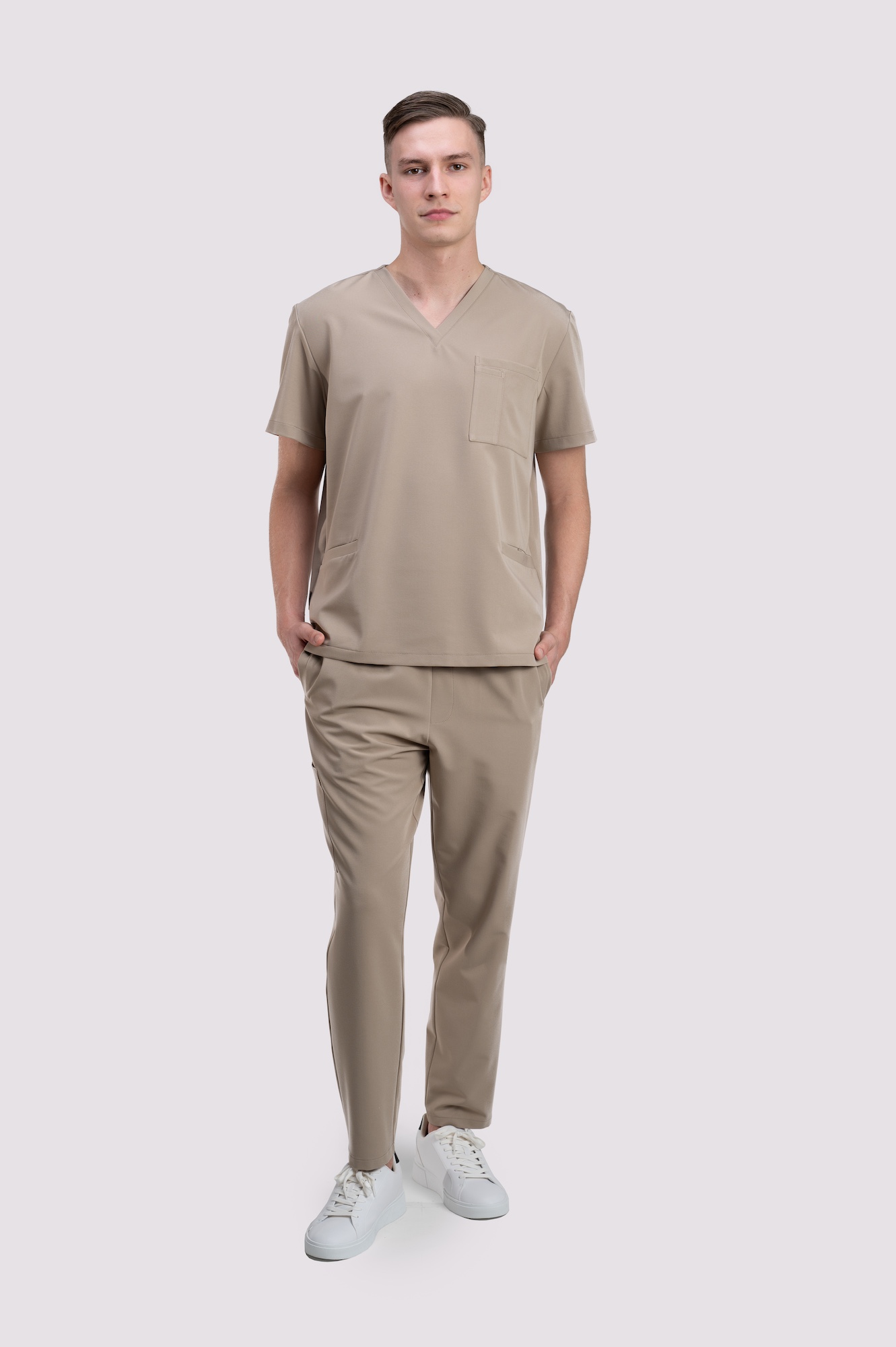 bluza medyczna męska active proline beżowy cafe cream