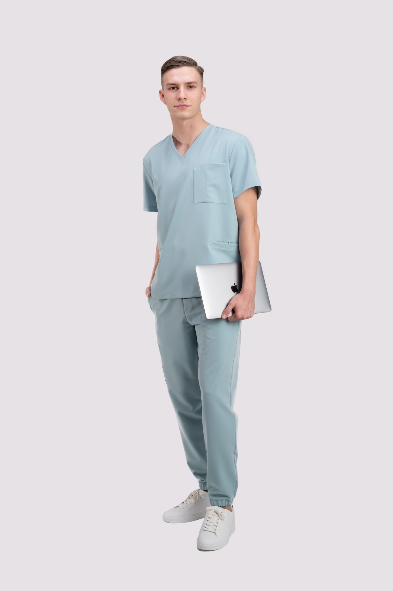 komplet medyczny meskii proline ash blue poza bluza medyczna męska active proline popielaty błękit ash blue