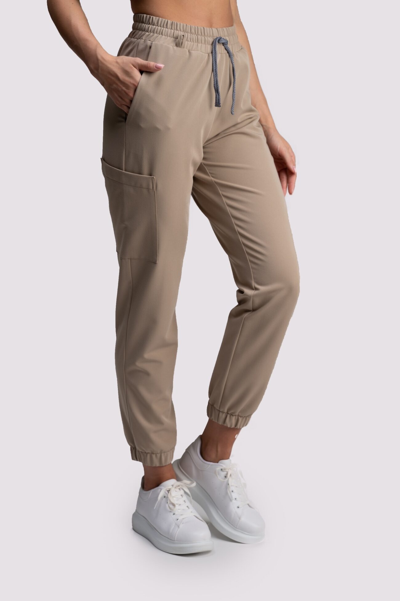 spodnie medyczne damskie Jogger proline beż spodnie medyczne damskie jogger proline beżowy cafe cream