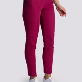 spodnie medyczne damskie comfy proline bordowy ruby red
