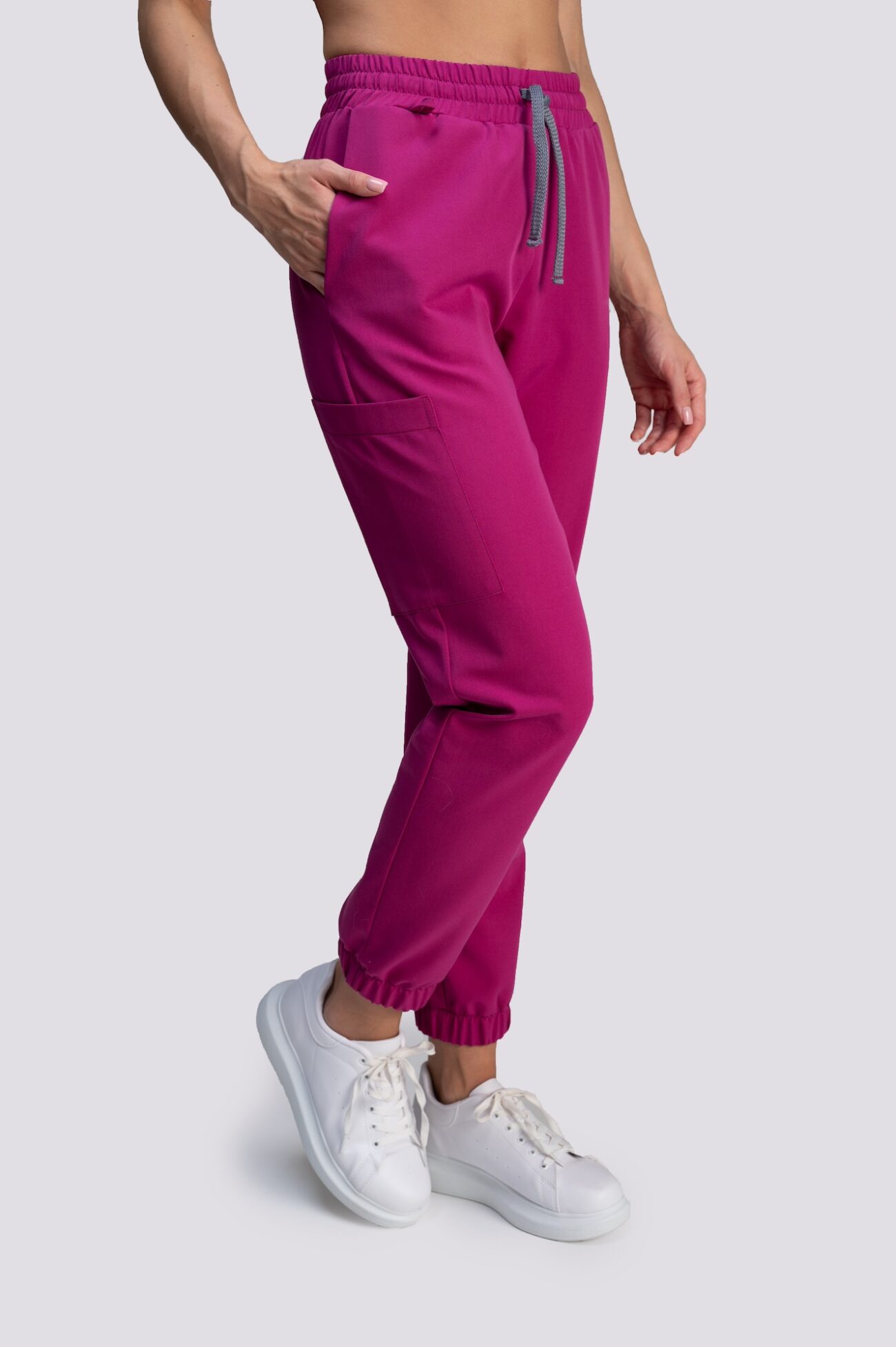 spodnie medyczne damskie jogger proline magenta spodnie medyczne damskie jogger proline deep magenta