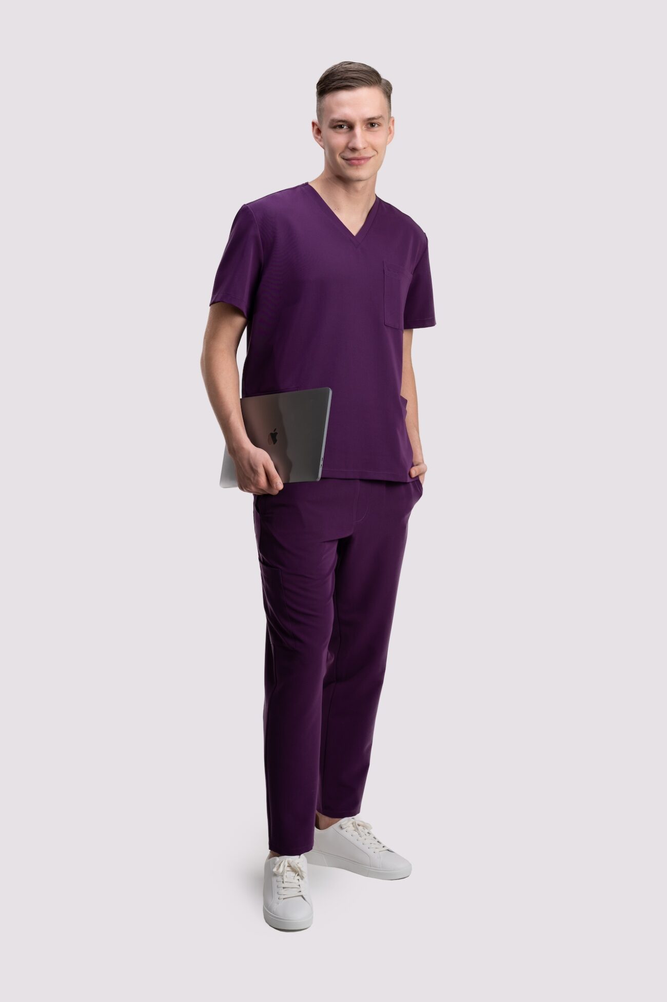 wygodna odzież medyczna active proline w kolorze fioletowym bluza medyczna męska active proline fioletowy plum perfect