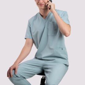bluza medyczna męska active proline popielaty błękit ash blue