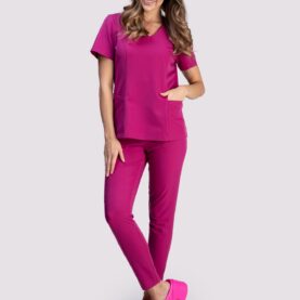 spodnie medyczne damskie comfy proline deep magenta