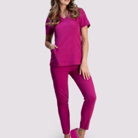 spodnie medyczne damskie comfy proline deep magenta