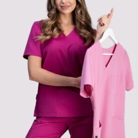 spodnie medyczne damskie jogger proline deep magenta