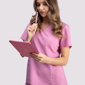 spodnie medyczne damskie comfy proline różowy pink bubblegum