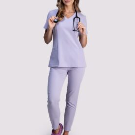 spodnie medyczne damskie comfy proline liliowy violet mist