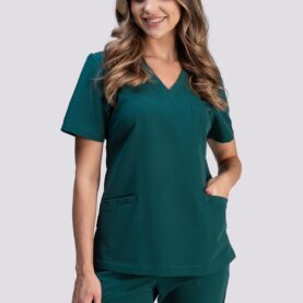 spodnie medyczne damskie jogger proline zielone forest green