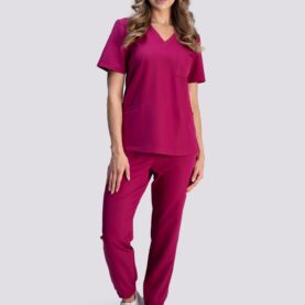 bluza medyczna damska smart proline bordowy ruby red
