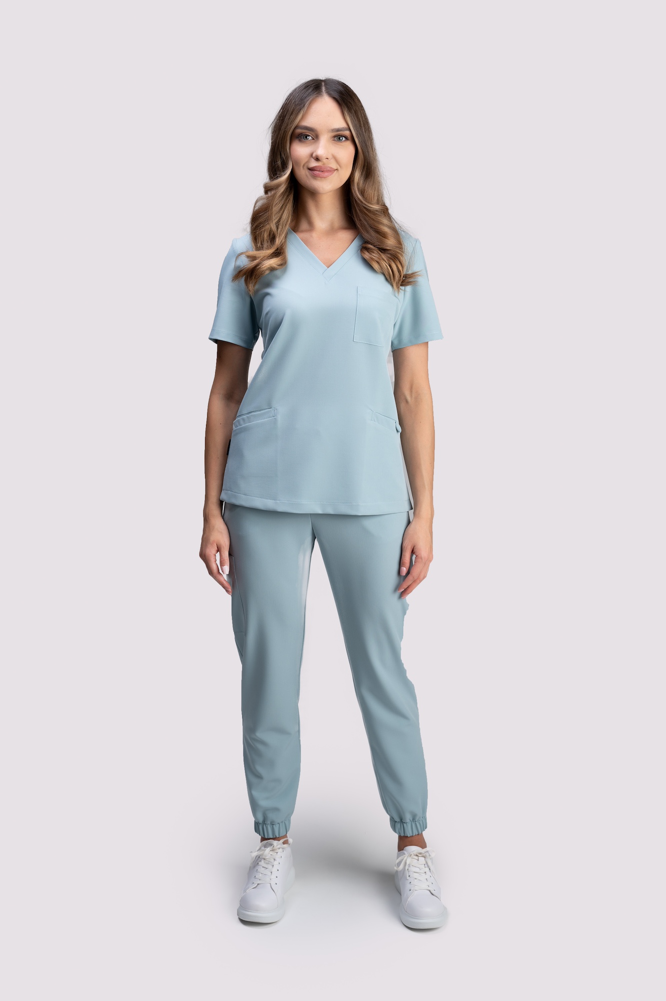 bluza medyczna damska smart proline popielaty błękit ash blue