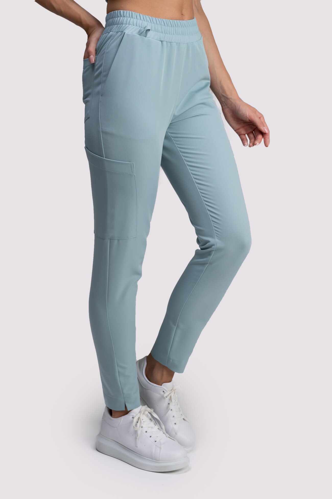 spodnie medyczne damskie comfy niebieskie spodnie medyczne damskie comfy proline popielaty błękit ash blue