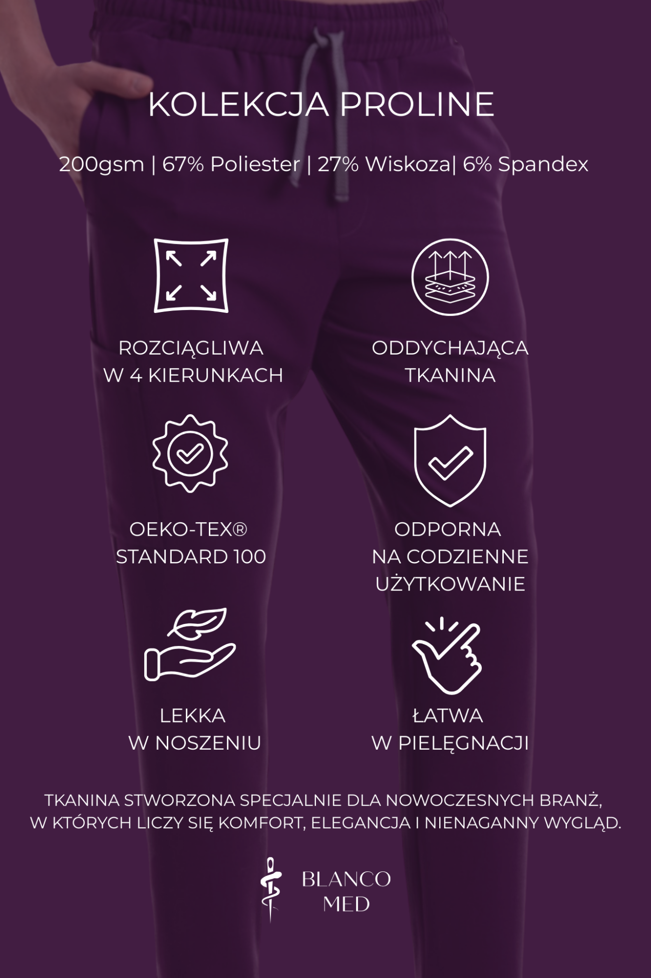 37 bluza medyczna męska active proline zieleń forest green