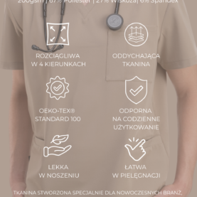 bluza medyczna męska active proline zieleń forest green