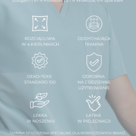 bluza medyczna męska active proline zieleń forest green