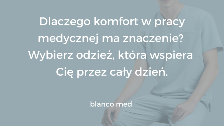 Lekarz w wygodnym komplecie medycznym Blanco Med, pełen energii i gotowy do pracy w szpitalu.