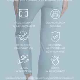 bluza medyczna damska clever proline biały crystal white