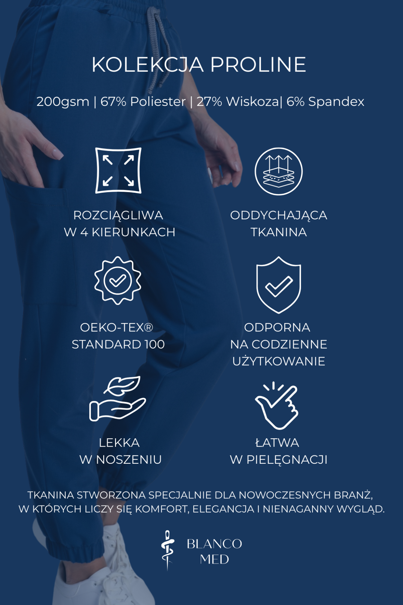 20 bluza medyczna damska clever proline biały crystal white