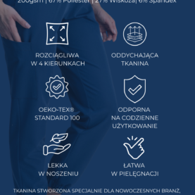 bluza medyczna damska clever proline biały crystal white