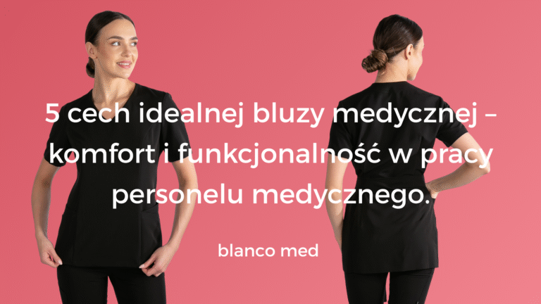 Zbliżenie na wygodną bluzę medyczną Blanco Med noszoną przez profesjonalistę w środowisku klinicznym.