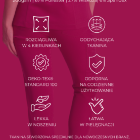 bluza medyczna damska clever proline biały crystal white