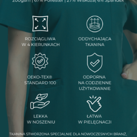 bluza medyczna damska clever proline biały crystal white